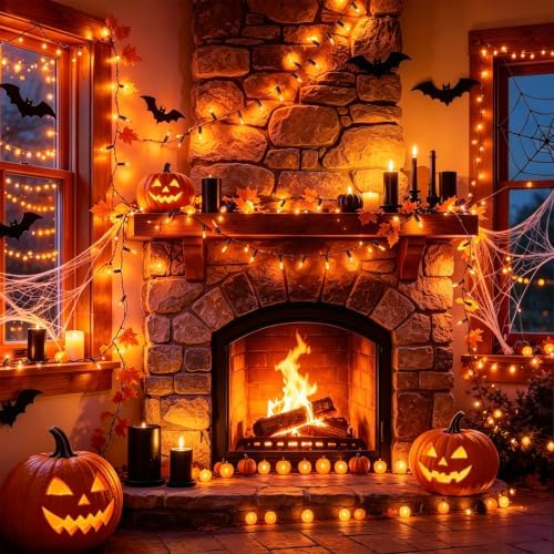 Lights Battery Operated, 50LED 16ft Outdoor Mini String Lights with 8 Modes & Timer, Black Wire Fairy Lights for, alternate
