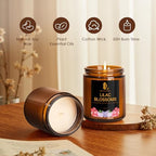 Lilac Blossom Scented Candles, Lilac Blossom Candle, Aromatherapy Candle Gifts for Women, Soy Candles for Home, alternate