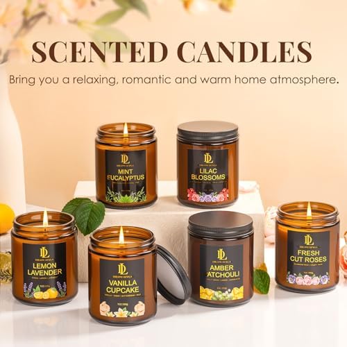 Lilac Blossom Scented Candles, Lilac Blossom Candle, Aromatherapy Candle Gifts for Women, Soy Candles for Home, alternate