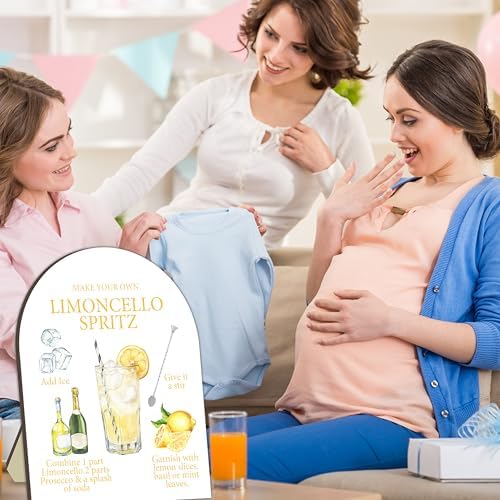 Limoncello Spritz Bar Sign, Cocktail Bar Recipe Sign for Bridal Shower, Bachelorette Party Table Signs, Homemade, alternate