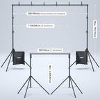Lincostore Backdrop Stand Kit 10x7ft for Photography in 10x7ft, alternate view 2