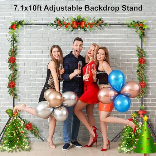 Lincostore Backdrop Support Stand Kit 10x7.1ft Adjustable Photography Studio Photo Background Support System, alternate view