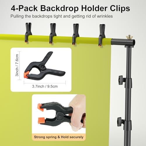Lincostore Backdrop Support Stand Kit 10x7.1ft Adjustable Photography Studio Photo Background Support System, alternate view