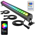 Linkable Smart RGBCW Wall Washer Light Bar 90W - 2700K-6500K Tunable White LED Bar with App & RF Remote, 16