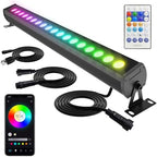 Linkable Smart RGBCW Wall Washer Light Bar 90W - 2700K-6500K Tunable White LED Bar with App & RF Remote, 16