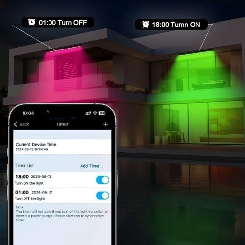 Linkable Smart RGBCW Wall Washer Light Bar 90W - 2700K-6500K Tunable White LED Bar with App & RF Remote, 16, alternate view 6