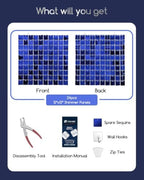LiteGrid Series Shimmer Wall Backdrop - 24Pcs Blue, alternate view 2