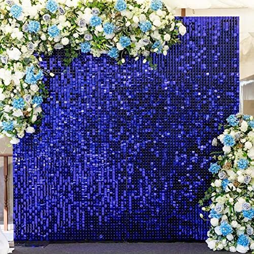 LiteGrid Series Shimmer Wall Backdrop - 24Pcs Blue, alternate view 6