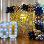 LiteGrid Series Shimmer Wall Backdrop - 24Pcs Gold, alternate view 6