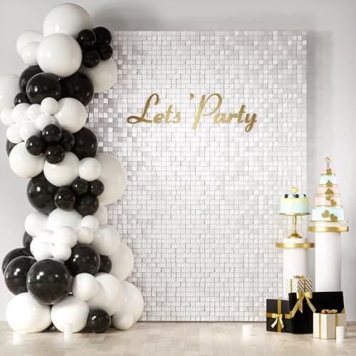 LiteGrid Series Shimmer Wall Backdrop - 24Pcs Matte White