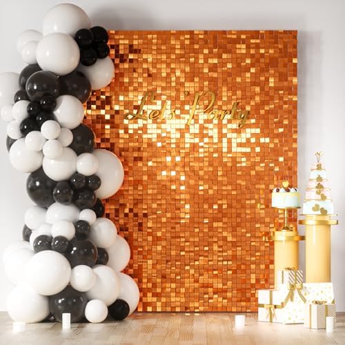 LiteGrid Series Shimmer Wall Backdrop - 24Pcs Orange