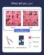 LiteGrid Series Shimmer Wall Backdrop - 24Pcs Pink, alternate view 2