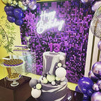 LiteGrid Series Shimmer Wall Backdrop - 24Pcs Purple, alternate view 6