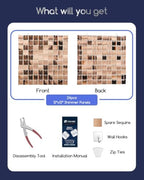 LiteGrid Series Shimmer Wall Backdrop - 24Pcs Rose Gold, alternate view 2