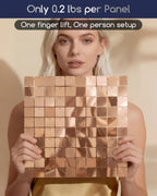 LiteGrid Series Shimmer Wall Backdrop - 24Pcs Rose Gold, alternate view 3