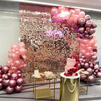 LiteGrid Series Shimmer Wall Backdrop - 24Pcs Rose Gold, alternate view 6
