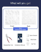 LiteGrid Series Shimmer Wall Backdrop - 36Pcs Mirror White, alternate view 2