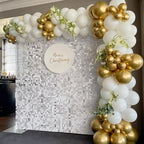 LiteGrid Series Shimmer Wall Backdrop - 36Pcs Mirror White, alternate view 6