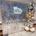 LiteGrid Series Shimmer Wall Backdrop - 36Pcs Silver, alternate view 6