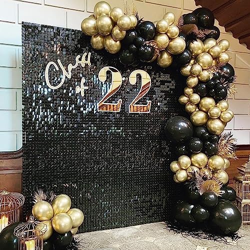 LiteGrid Series Shimmer Wall Backdrop - 48Pcs Black, alternate view 6