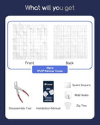 LiteGrid Series Shimmer Wall Backdrop - 48Pcs Mirror White, alternate view 2