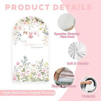 Little Wildflower on the Way Arch Backdrop Cover 7.2ft Baby Shower Party in 4x7.2ft/120x220cm in pink, alternate view 5
