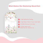 Little Wildflower on the Way Arch Backdrop Cover 7.2ft Baby Shower Party in 4x7.2ft/120x220cm in pink, alternate view 6