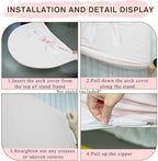 Little Wildflower on the Way Arch Backdrop Cover 7.2ft Baby Shower Party in 4x7.2ft/120x220cm in pink, alternate view 7
