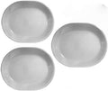Livingware 12-1/4-inch Serving Platter, Winter Frost White-3-pack in 2.3 in White