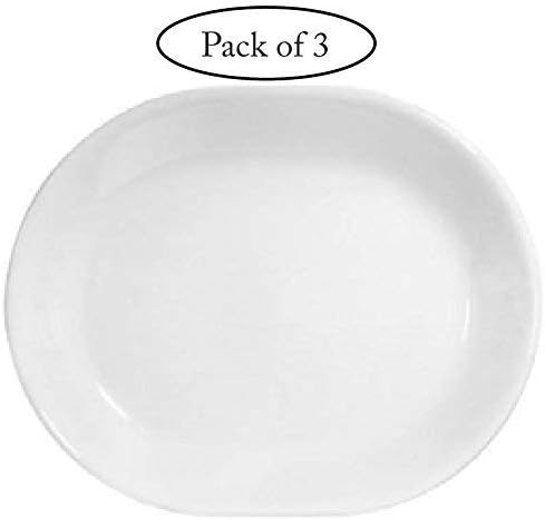Livingware 12-1/4-inch Serving Platter, Winter Frost White-3-pack in 2.3 in White, alternate view 2