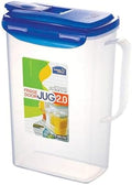 Lock & Lock Fridge Door Water Jug with Flip Top Lid 70.55-oz / 8.5-cup in Transparent