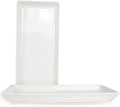 Long Melemine Serving Tray, 17.3x8x1.5 inch in 17.3x8x1.5 inch in White