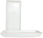 Long Melemine Serving Tray, 17.3x8x1.5 inch in 17.3x8x1.5 inch in White