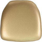 Louise 20 Pack Hard Gold Vinyl Chiavari Chair Cushion