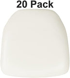 Louise 20 Pack Hard White Removable Chiavari Chair Cushions for Special Event Chairs, alternate view 2