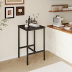 Lutown-Teen Square Bar Table, High Top Table - Industrial Metal Frame for Small Spaces & Narrow Kitchens, alternate view 2