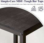 Lutown-Teen Square Bar Table, High Top Table - Industrial Metal Frame for Small Spaces & Narrow Kitchens, alternate view 4