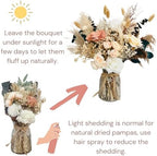 Luxury Floral Arrangement with Vase - Pampas Grass & Artificial Flowers, alternate view 4