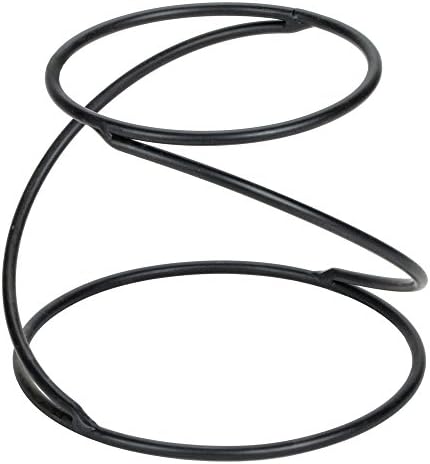LWUS779 Wrought Iron Single-Shelf Contempo Swirl Pizza Stand, 7-Inch, Black in Black