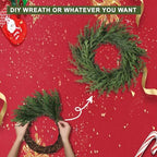 LZNPA 12 Pcs Realistic Christmas Pine Branches Natural Droopy Soft Bendable, alternate view 6