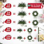 LZNPA 50 Pcs Realistic Christmas Pine Branches Natural Droopy Soft Bendable, alternate view 4