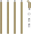 M12 Threaded Extension Poles, 4 Pieces 12-inch Lighting Fixture Downrods Stems for Pendant Light, Island