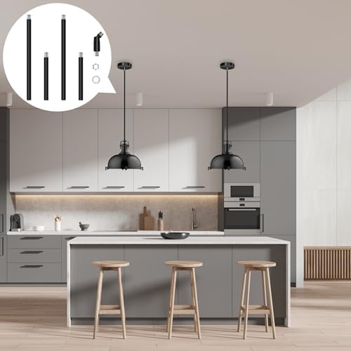 M12 Threaded Extension Poles Lighting Fixture Downrods Stems for Pendant Light, Island Lighting, Chandeliers, alternate view