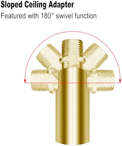 M12 Threaded Extension Poles Lighting Fixture Downrods Stems for Pendant Light, Island Lighting, Chandeliers, alternate view