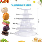 Macaron Tower Stand, 6 Tiers Macaron Display Macaroon Stand Tower in Transparent, alternate view 2