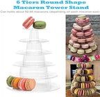 Macaron Tower Stand, 6 Tiers Macaron Display Macaroon Stand Tower in Transparent, alternate view 3