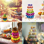 Macaron Tower Stand, 6 Tiers Macaron Display Macaroon Stand Tower in Transparent, alternate view 6