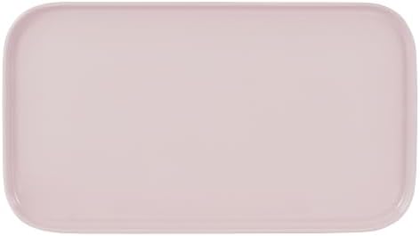 Madison Pink Durable Bone China Rectangular Serving Platter, 16 in. in Pink