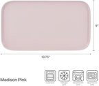 Madison Pink Durable Bone China Rectangular Serving Platter, 16 in. in Pink, alternate view 2