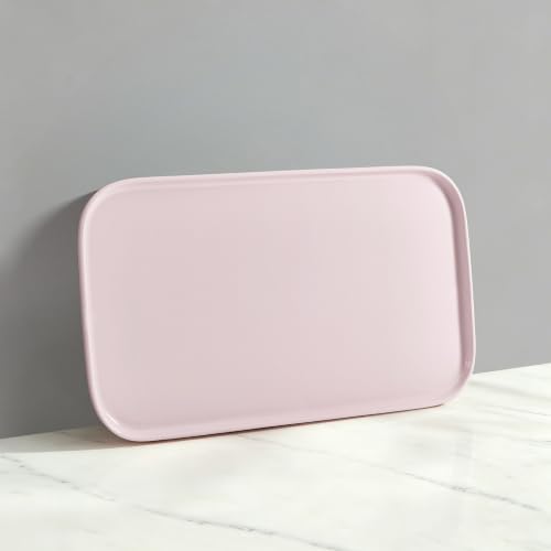 Madison Pink Durable Bone China Rectangular Serving Platter, 16 in. in Pink, alternate view 4